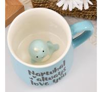 Disoza 3d Animal Tasse Baleine Cadeaux Pour Les Femmes Baleine Tasse Cadeaux Pour Les Filles Cute Mug Cadeaux Pour Petite Amie Drôle de Tasse 3d avec Baleine Figure Intérieure Baleine