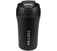Disoza 460 ML Noir tasse à café Gobelet Isotherme avec Paille Gobelet Tasse a Cafe Café Mug Isotherme Cafe Cafe Isotherme Tasse à Café Gobelet Cafe Canette Isotherme