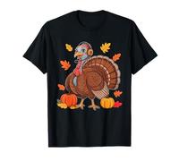 Dispatcher Job Thanksgiving Turquie Feuilles d'automne Citrouilles T-Shirt