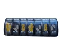 Dispecteur de médicaments de la semaine pour les médicaments pour poète de poussière pour pilules/huile de poisson/suppléments nutritionnels | Boîte de vitamine verrouillable sûre, stockage robust