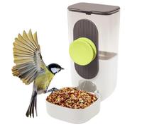 dispensador de agua del alimentador de aves -Comederos de jaula de aves y bobinas| Contenedor de alimentos automatiático claro - Accesorios de jaula de dispensadores de alimentos para loros