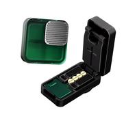 Dispensaire de Pilules 4 Compartiments avec Coupe-Pilule et Protection Humidité - Boîte Médicaments Portable