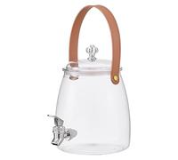 Dispensateur De Boisson En Verre Pour Réfrigérateur - 16x16x23cm De Verre De Thé Au Soleil Pour Les Distributeurs De Boissons Extérieurs | Stand De Limonade À Contenant D'eau Avec Robinet À La Maison