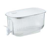 Dispensateur de boisson frigo 4L, distributeur de boissons transparente avec robinet et filtre, pour le bar, la maison, le café, le brassage froid