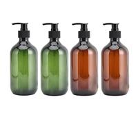 Dispensateur de Bouteille de Pompe 4pcs 500 ML shampooing en Plastique Dispensateur Pompe Rechargeable Contauteur Lavage pour Le Corps pour désinfectant pour Les Mains Lotion cosmétique, sha