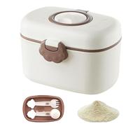 Dispensateur de formule de voyage - 4.72x4.13x3.74 dans le support de collation avec des compartiments multiples pour l'alimentation organisée, la prévention des déversements faciles pour bébé, tout-p