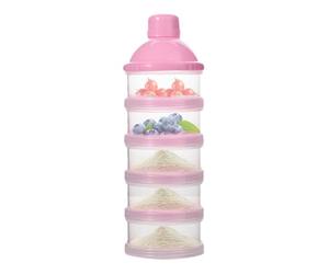 Dispensateur de lait pour formule pour bébé, récipient de formule pour bébé,Conteneur de formule à aller - 5 couches amovibles amovibles Empilable Easy Clean Milkizer pour les collations de céréales d