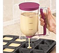 Dispensateur de pâte à crêpes Zenithaur avec une capacité de 4 tasse de 900 ml, un distributeur de poignée compresse pour les muffins, les cupcakes et les crêpes, l'outil de