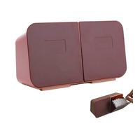 Dispensateur de salle de bain - boîte de rangement transparent, porte-maquillage étanche | Récipient en plusieurs sections avec une construction claire durable supportant un tampon à boulets en coton