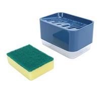 Dispensateur de savon à vaisselle et éponge Holde, distributeur de savon et porte-éponge, distributeur de pompes à savon pour comptoir, distributeur de savon liquide automatique (Bleu)