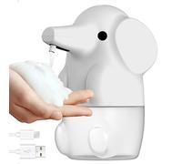 Dispensateur de Savon Automatique Dispensateur de Savon en Forme d'éléphant 250 ML 2 Modes USB Dispensateur de Savon à Main Mignon Rechargeable USB pour Enfants Dispensateur de Savon Automatique blan