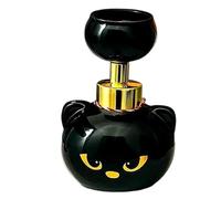 Dispensateur De Savon pour Mousse De Patte De Chat Mignon, Bouteille De Pompe Moussante Noire À Minou Crée des Mousses en Forme De Patte,des Chats Bouteille De Pompe De Feuille De Pattes