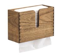 Dispensateur de serviette en papier en bois Kirigen - Porte-porte de serviette en papier mural pour decor de salle de restauration et salle de ba