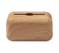 Dispensateur de tissus faciaux - Texture en bois d'imitation moderne, boîte de rangement de tissus rechargeable, 7.01x4.53x3,94 pouces Récipient de lingette élégant pour comptoir de bureau | Décoratio