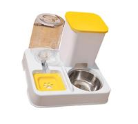 Dispensateur D'eau Alimentaire Pour Animaux De Compagnie 2in1 En Acier Inoxydable Élévatrice Conception Non Glisser Le Bol Waterer Pour Chats Home Office Usage De Mangeur Automatique Avec Un D'eau En