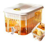Dispensateur D'eau Du Réfrigérateur - Pichet De Boisson Mince 3 / 5L Avec Robinet | Conteneur De Boisson De Qualité Alimentaire Pour Le Jus De Cidre De Cidre De Lait De Café À Thé Froid, Seau De Range