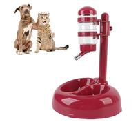 Dispensateur Debout à Bouteille de Bol pour Animaux de Compagnie, Kit d'alimentation pour Chats de Chiens de Hauteur Réglable en Forme de Cœur avec Un Récipient d'eau de Grande