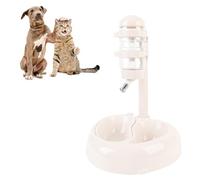 Dispensateur Debout à Bouteille de Bol pour Animaux de Compagnie, Kit d'alimentation pour Chats de Chiens de Hauteur Réglable en Forme de Cœur avec Un Récipient d'eau de Grande