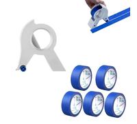 Dispenser de ruban adhésif, Masking Machine portable, applicateur de bande de masquage, 5 rouleaux inclus, outil polyvalent pour peinture et bricolage (1*dérouleur scotch+5*masking tap(bleu))
