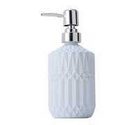 Dispenser de Savon Liquide Distributeur de Savon en Verre de 450 ML, Distributeur de Produits de Toilette à Poussoir, adapté au Liquide Vaisselle Doseur de Savon Liquide(Wit,Svart)