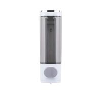 Dispenser de Savon Liquide Distributeur de Savon Mural Manuel à Poussoir, idéal Compatible with Les Maisons, Les hôtels et Les Cuisines. Doseur de Savon Liquide(White Silver,Single)