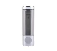 Dispenser de Savon Liquide Distributeur de Savon Mural Manuel à Poussoir, idéal Compatible with Les Maisons, Les hôtels et Les Cuisines. Doseur de Savon Liquide(Silver A,Single)