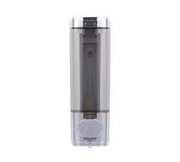 Dispenser de Savon Liquide Distributeur de Savon Mural Manuel à Poussoir, idéal Compatible with Les Maisons, Les hôtels et Les Cuisines. Doseur de Savon Liquide(Silver B,Single)