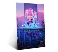 Displate Affiche Métal Kpop Demon Hunters (2025) - Netflix - Neon City Battle - Huntrix Kpop - Cadeau de Collection - Décoration Murale Premium Cadeau Affiche de Film - 32 x 45 cm