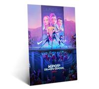 Displate Affiche Métal Kpop Demon Hunters (2025) - Netflix - Neon City Battle - Huntrix Kpop Logo - Cadeau de Collection - Décoration Murale Premium Cadeau Affiche de Film - 32 x 45 cm