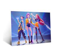 Displate Affiche Métal Kpop Demon Hunters (2025) - Netflix - Rumi, Mira, and Zoey - Huntrix Kpop - Cadeau de Collection - Décoration Murale Premium Cadeau Affiche de Film - 48 x 67.5 cm