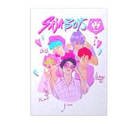 Displate Affiche Métal Kpop Demon Hunters - Chasing Legends - SAJA BOYS Neon K-Pop Aesthetic - Kpop Merch - Cadeau de Collection - Décoration Murale Cadeau Affiche de Film - 32 x 45 cm