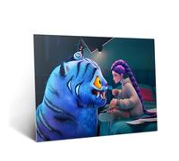 Displate Affiche Métal Kpop Demon Hunters - Icons of the Screen - Derpy Tiger and Rumi - Huntrix Kpop - Cadeau de Collection - Décoration Murale Cadeau Affiche de Film - 32 x 45 cm