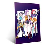 Displate Affiche Métal Kpop Demon Hunters - Icons of the Screen - HUNTR/X Pop Stars Girls - Huntrix Kpop - Cadeau de Collection - Décoration Murale Cadeau Affiche de Film - 32 x 45 cm