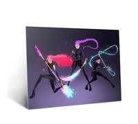 Displate Affiche Métal Kpop Demon Hunters - Icons of the Screen - Mira, Rumi and Zoey - Huntrix Girls Kpop Merch - Cadeau de Collection - Décoration Sa ja Boys Gifts Affiche de Film - 32 x 45 cm