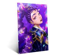 Displate Affiche Métal Kpop Demon Hunters - Icons of the Screen - Sparkling Rumi Portrait - Huntrix Kpop - Cadeau de Collection - Décoration Murale Cadeau Affiche de Film - 32 x 45 cm