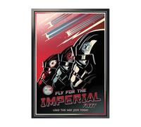 Displate Affiche Métal Star Wars - Envolez-vous pour la Flotte Impériale - Propagande - Saga Galaxie - Cadeau de Collection - Décoration Murale Premium Affiches de Films - 32cm x 45 cm