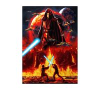 Displate Affiche Métal Star Wars - La Revanche des Sith 20e Anniversaire - Mustafar - Galaxie Dark Vador - Cadeau de Collection - Décoration Murale Premium Affiches de Films - 48 cm x 67.5 cm