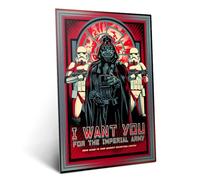 Displate Affiche Métal Star Wars - Rejoignez l’Armée Impériale - Propagande - Dark Vador - Cadeau de Collection - Décoration Murale Premium Affiches de Films - 32cm x 45 cm