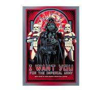 Displate Affiche Métal Star Wars - Rejoignez l’Armée Impériale - Propagande - Dark Vador - Cadeau de Collection - Décoration Murale Premium Affiches de Films - 48 cm x 67.5 cm