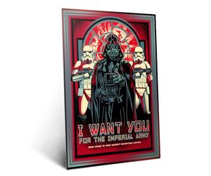 Displate Affiche Métal Star Wars - Rejoignez l’Armée Impériale - Propagande - Dark Vador - Cadeau de Collection - Décoration Murale Premium Affiches de Films - 48 cm x 67.5 cm