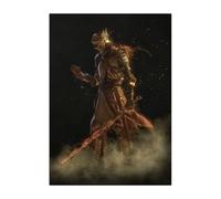 Displate Affiche Métallique Dark Souls - Lordran - The Fire Fades - Déco Maison Chambre - Cadeau - Decoration Murale Salon Metal Poster 32 cm x 45 cm