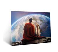 Displate Affiche Métallique DC Comics - Superman Movie 2025 - Krypto Gazing at the Earth - Déco Maison Chambre - Cadeau - Decoration Murale Salon Metal Poster 48 cm x 67.5 cm