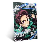 Displate Affiche Métallique Demon Slayer - Tanjiro Kamado - Anime Déco Maison Chambre Art Moderne - Cadeau - Decoration Murale Salon Metal Poster 32 cm x 45 cm