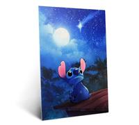 Displate Affiche Métallique Disney Stitch - Hawaii Chill - Stitch Shooting Star - Déco Maison Chambre - Cadeau - Decoration Murale Salon Metal Poster 48 cm x 67.5 cm