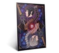Displate Affiche Métallique Dungeons and Dragons - Baldur Gate III - Shadowheart Duality Card - Déco Maison Chambre - Cadeau - Decoration Murale Salon Metal Poster 32 cm x 45 cm