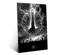 Displate Affiche Métallique Le Seigneur des Anneaux - Middle-Earth - One to Rule Them All - Déco Maison Chambre - Cadeau - Decoration Murale Salon Metal Poster 48 cm x 67.5 cm