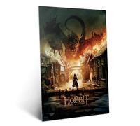 Displate Affiche Métallique Le Seigneur des Anneaux - Middle-Earth - The Hobbit Battle of the Five Armies - Déco Maison Chambre - Cadeau - Decoration Murale Salon Metal Poster 48 cm x 67.5 cm