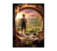 Displate Affiche Métallique Le Seigneur des Anneaux - Middle-Earth - The Hobbit Unexpected Journey - Déco Maison Chambre - Cadeau - Decoration Murale Salon Metal Poster 32 cm x 45 cm