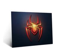 Displate Affiche métallique Marvel Miles Morales' Electric Spider Taille M | Affiche de décoration murale pour chambre à coucher. Fixation magnétique, montage sans outils.