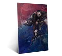 Displate Affiche métallique Marvel Spider-Man 2: Kraven the Hunter Taille M | Affiche de décoration murale pour chambre à coucher. Fixation magnétique, montage sans outils.